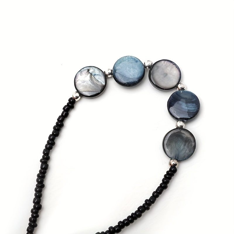 Marble Beaded Glasses Chain Anti Slip Lanyard Strap Hawaii Face Covering