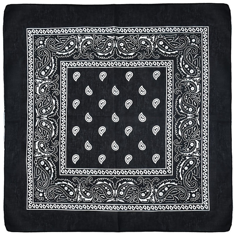Men's Flame Cotton Printed Square Scarf Bandana