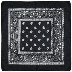 Men's Flame Cotton Printed Square Scarf Bandana