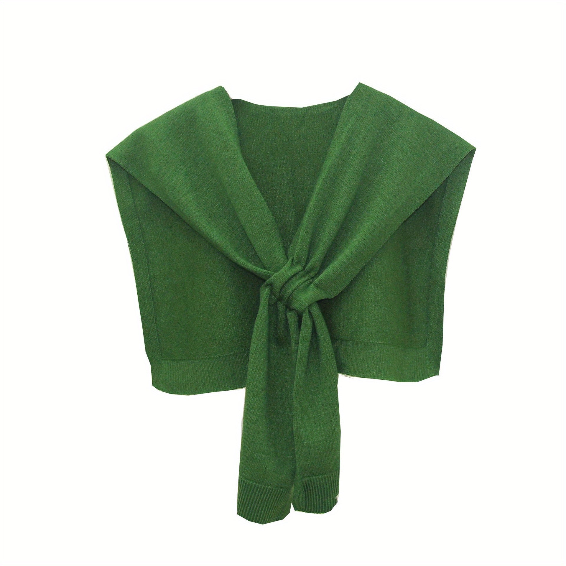 Casual Knitted Shawl Spring & Summer Solid Wrap Windproof Cape Dress Top