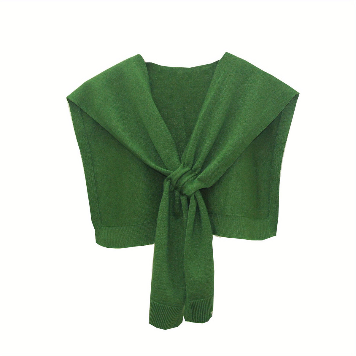 Casual Knitted Shawl Spring & Summer Solid Wrap Windproof Cape Dress Top