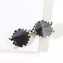Kids Flat Lens Plaid Sunglasses UV Protection
