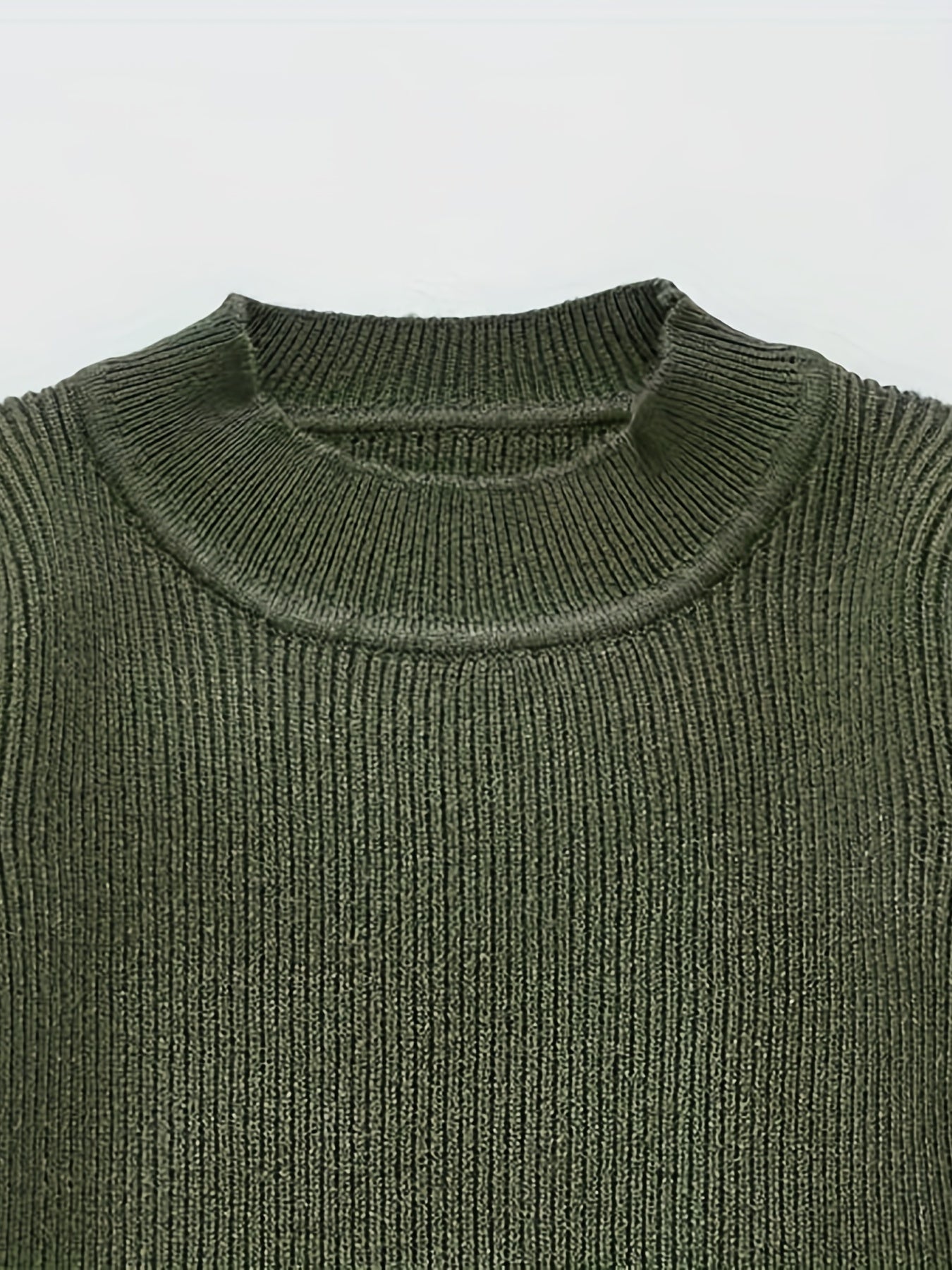 Toddler Girl Knitted Sweater Top Lantern Sleeve Pullover Crew Neck Sweatshirt