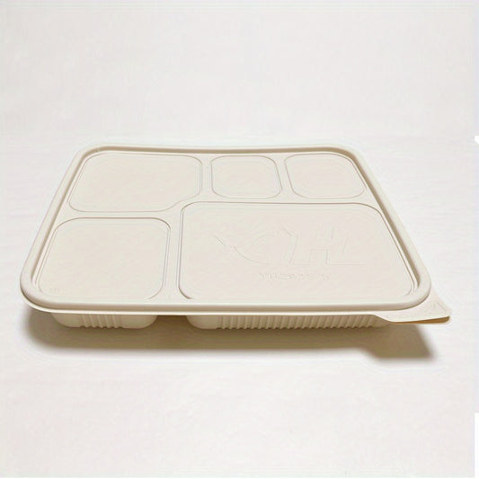 10pcs 1500ml Disposable Square Fast Food Lunch Box Biodegradable