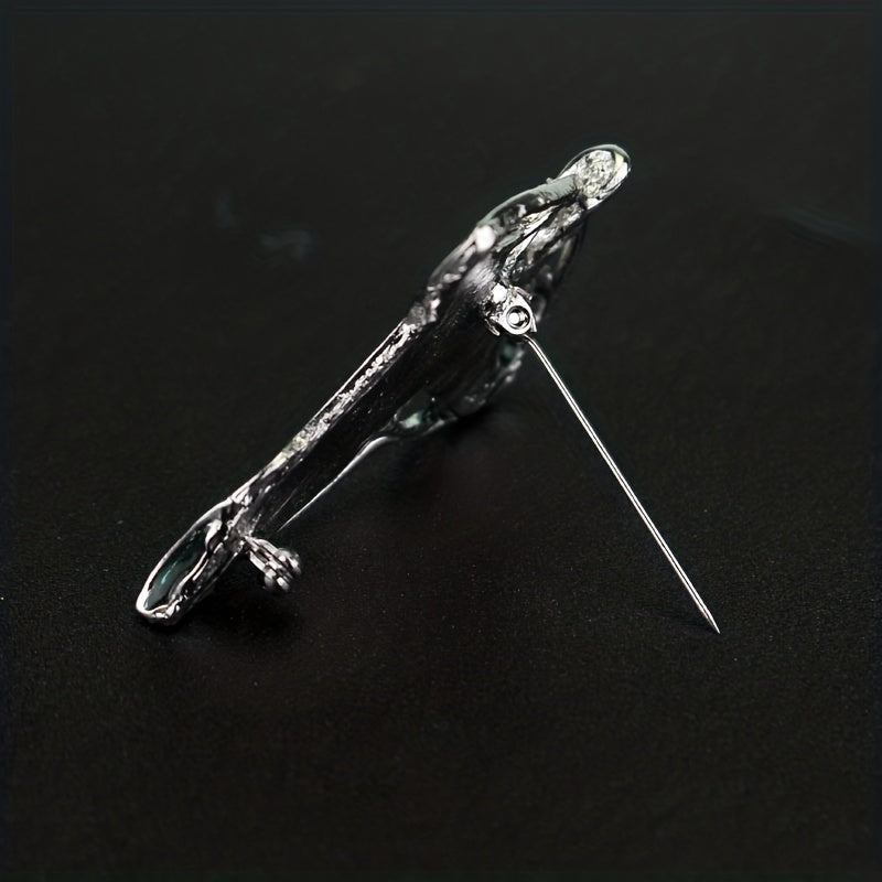 Leaf Shape Alloy Brooch Chest Flower Pin For Men