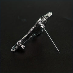 Leaf Shape Alloy Brooch Chest Flower Pin For Men