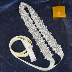 Sparkling Rhinestone Bridal Sash for Brides & Gowns
