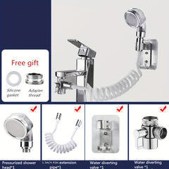 Adjustable Sink Faucet Spray Nozzle w/ Shower Head & Splitter