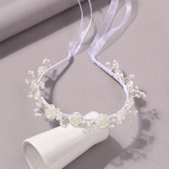 Flower Headband Bridal Head Piece Ribbon Head Band Hair Accessories