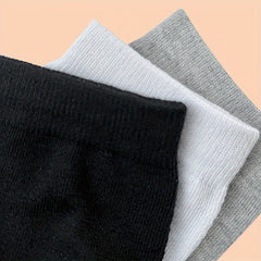 10 20 30 Pairs Solid Socks Comfy & Breathable Women's Stockings