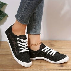 Women's Flower Mesh Sneakers Lightweight Casual Walking Shoes