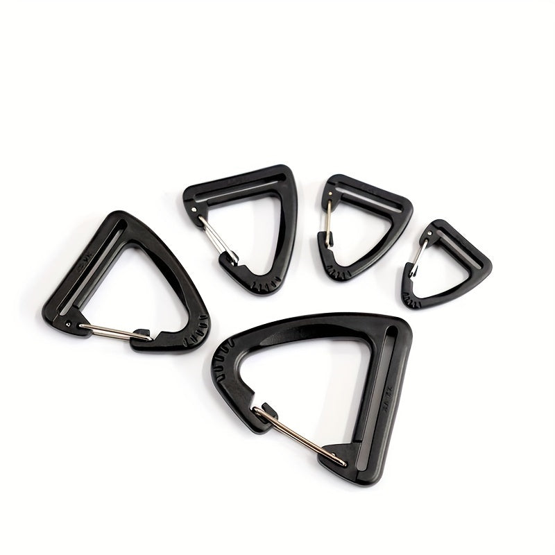 5pcs Triangle Plastic Hanging Buckle Carabiner Outdoor Camping Backpack Hook