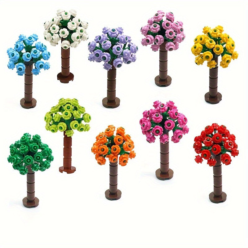 Embroidered Building Block Scenery Flower Ball Tree House Wedding Ornaments