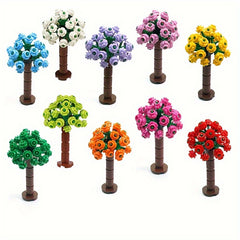 Embroidered Building Block Scenery Flower Ball Tree House Wedding Ornaments