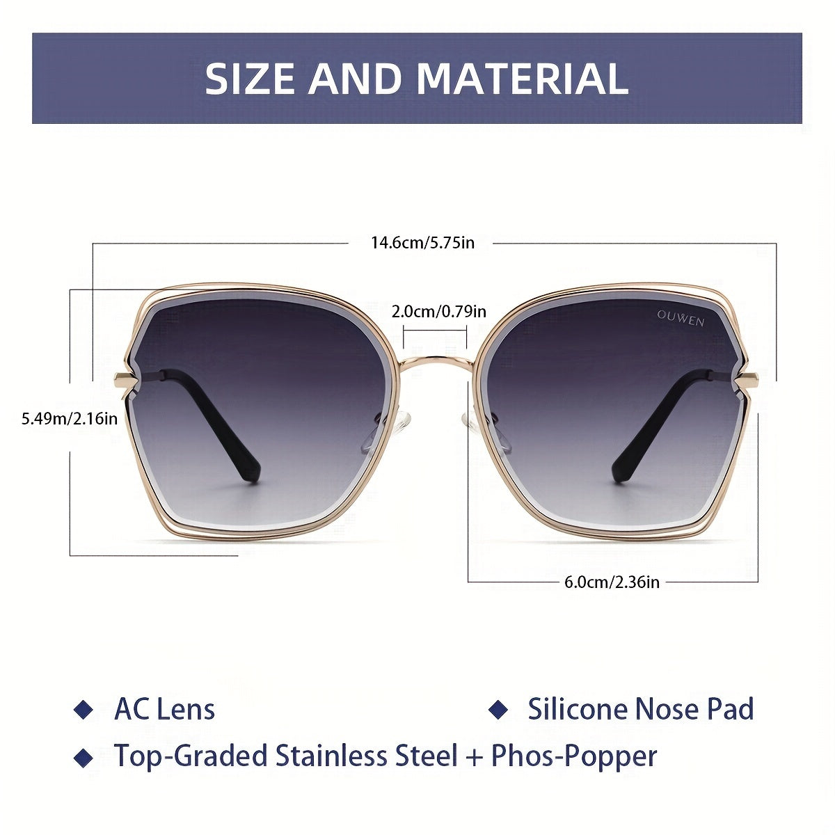 Large Butterfly Sunglasses For Women Gradient Hollow Metal UV400 Sun Shades