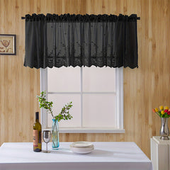 Pastoral Floral Curtain for Kitchen Bedroom Balcony Cafe Living Room