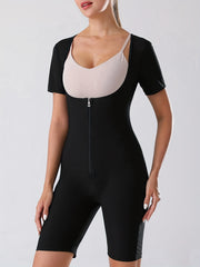 Short Sleeve Body Shaper Sauna Sweat Bodysuit for Women