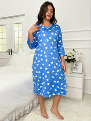  Heart & Polka Dot Print Sleep Dress