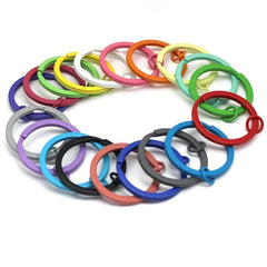 Colorful Metal Keychain Split Ring DIY Accessories