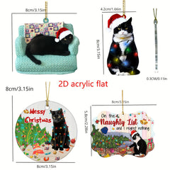 1pc Cat Hanging Decor Christmas Style Bag Purse Pendant Ornament