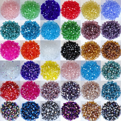 4mm Double Cone Crystal Rhombus Glass Beads DIY Beaded Bracelet Necklace