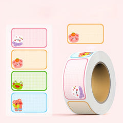 Cartoon Name Stickers Roll, Waterproof & Tear-resistant