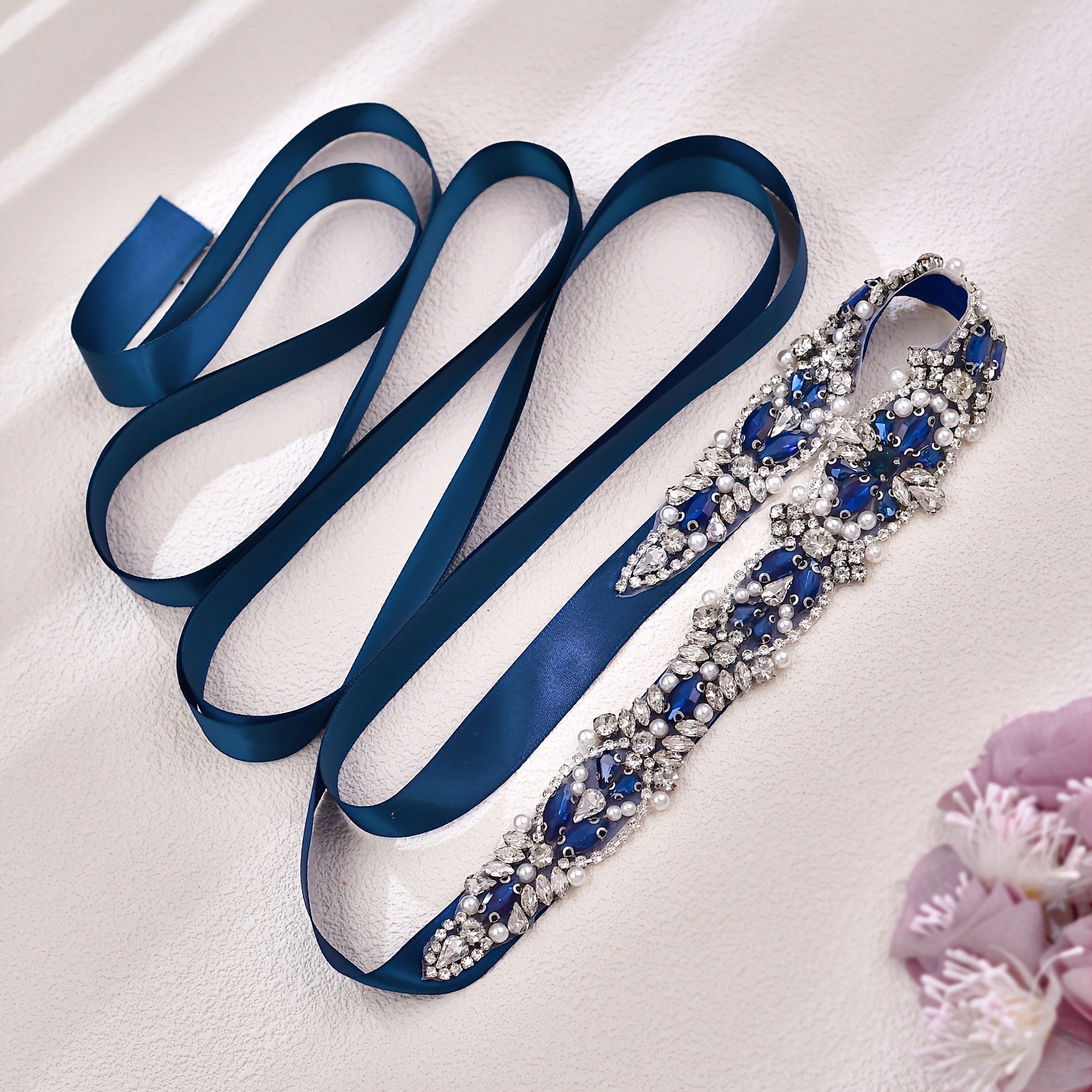 French Wedding Bride Belt Rhinestones Women