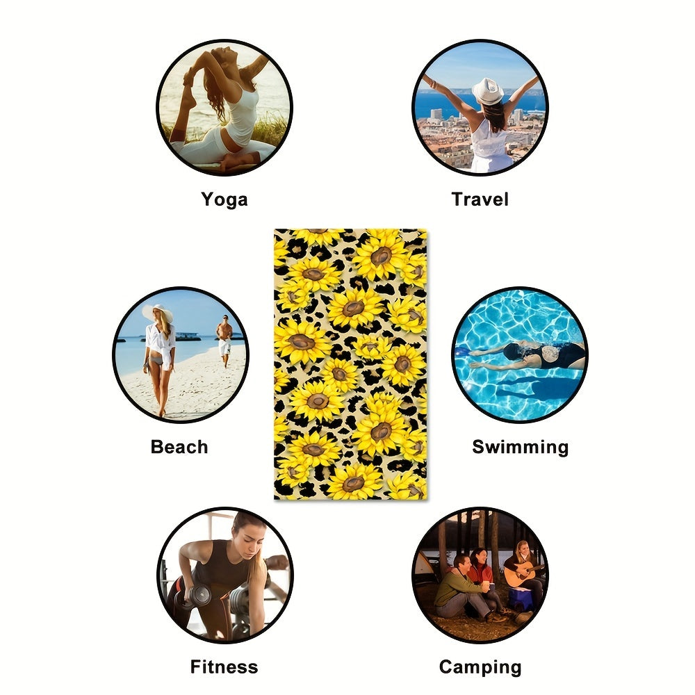 Leopard Print Beach Towel for Pool Party Holiday - Large Women's