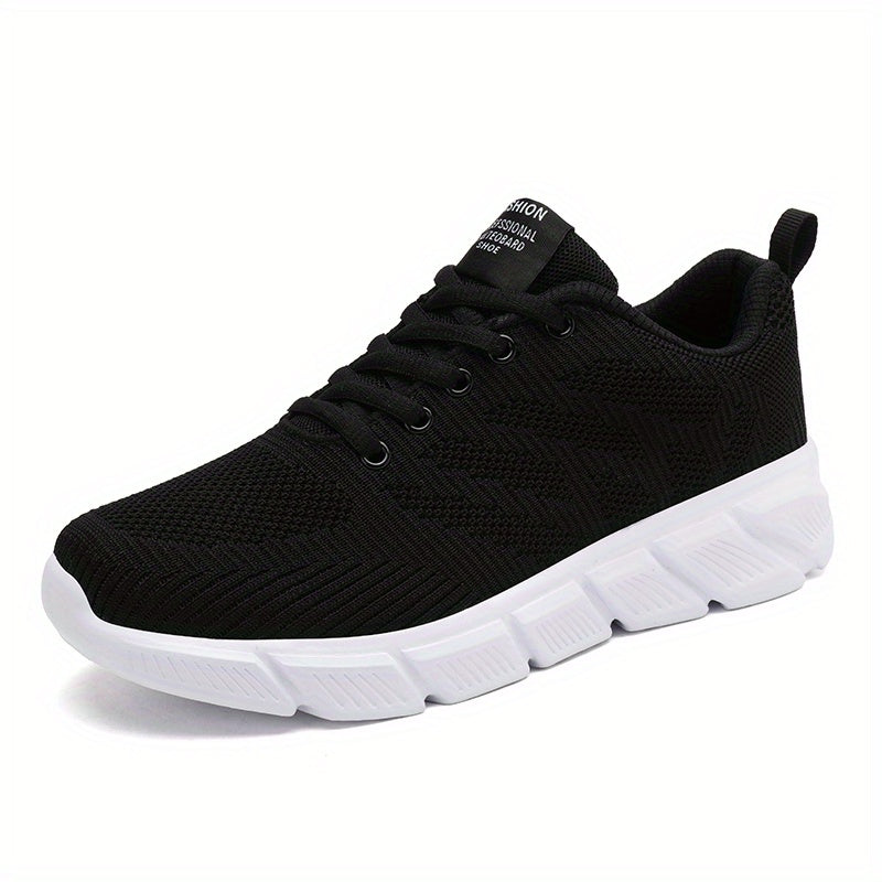 Women's Knit Running Shoes Lace Up Outdoor Sneakers