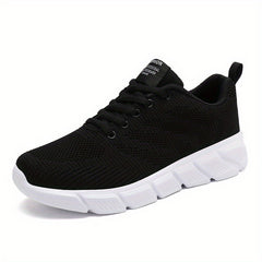 Women's Knit Running Shoes Lace Up Outdoor Sneakers