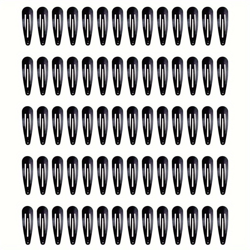 70Pcs Snap Hair Clips 5.08 Cm Barrettes Women Metal Hair Accessories