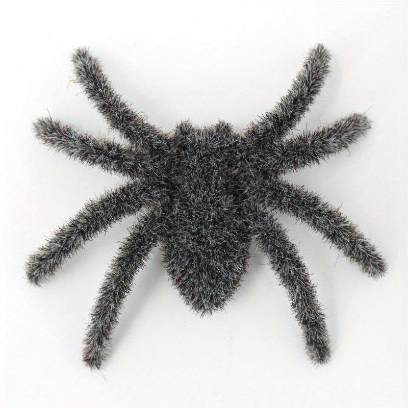 2pcs Small Plush Spiders Halloween Realistic Hairy Spider Mini Spider