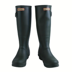 Waterproof PVC Round Toe Flat Rain Boots Lightweight Comfortable Foldable