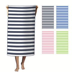 Striped Microfiber Beach Towel Quick Drying Travel Yoga Camping