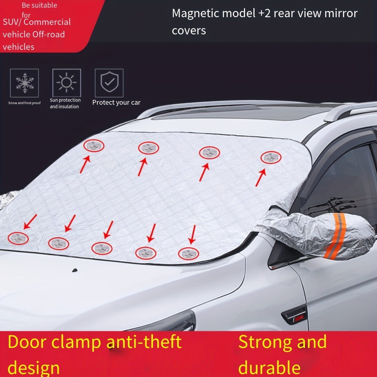 Car Snow Shield Front Windshield Frost Protection Sunscreen