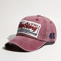 Stary Embroidery Baseball Cap Washed Distressed Patch Summer Sports Hat