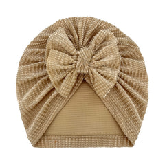 Waffle Bow Baby Hat for 0-3 Years Old