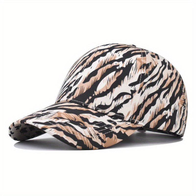Tiger Pattern Print Baseball Cap Adjustable Hat