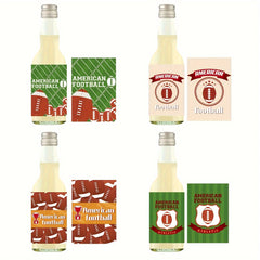 12pcs Sport Themed Red Wine Bottle Stickers for Party Decorations