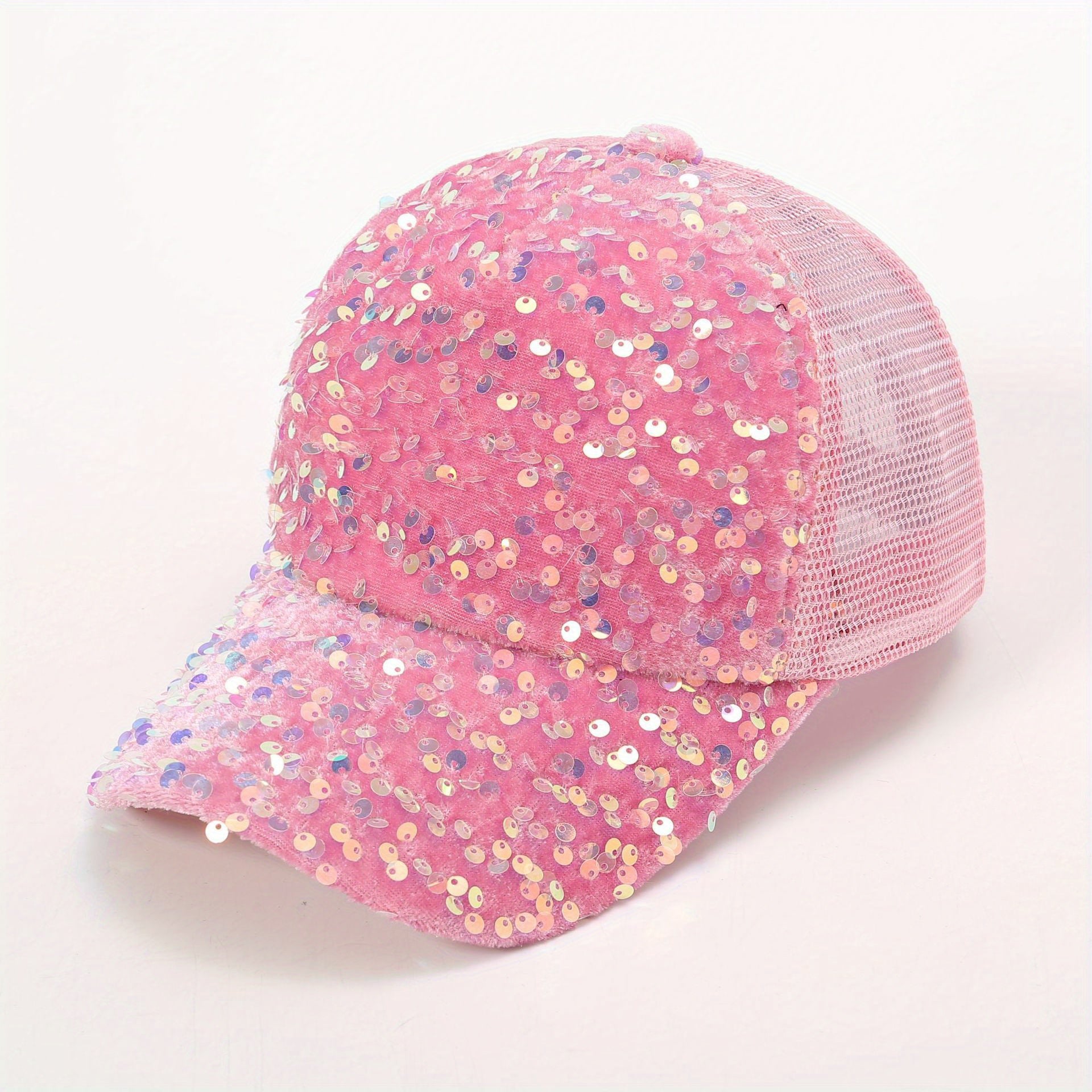 Sparkly Sequins Mesh Baseball Cap