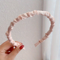 Satin Ruched Hairband Thin Headband Hair Accessories