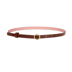 Women's O Ring Buckle Belt for Jeans Casual Formal PU Leather Belt