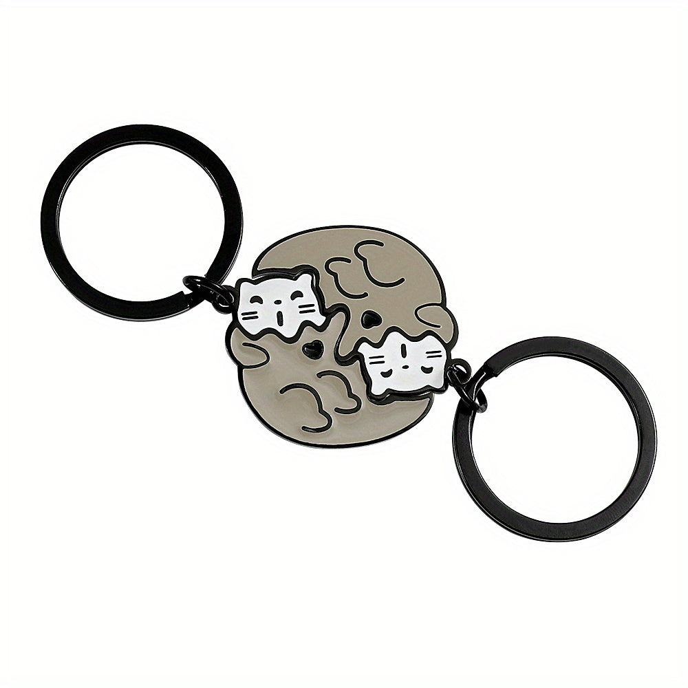 Couple Zinc Alloy Keychain Romantic Gift Anniversary Birthday Accessories Men