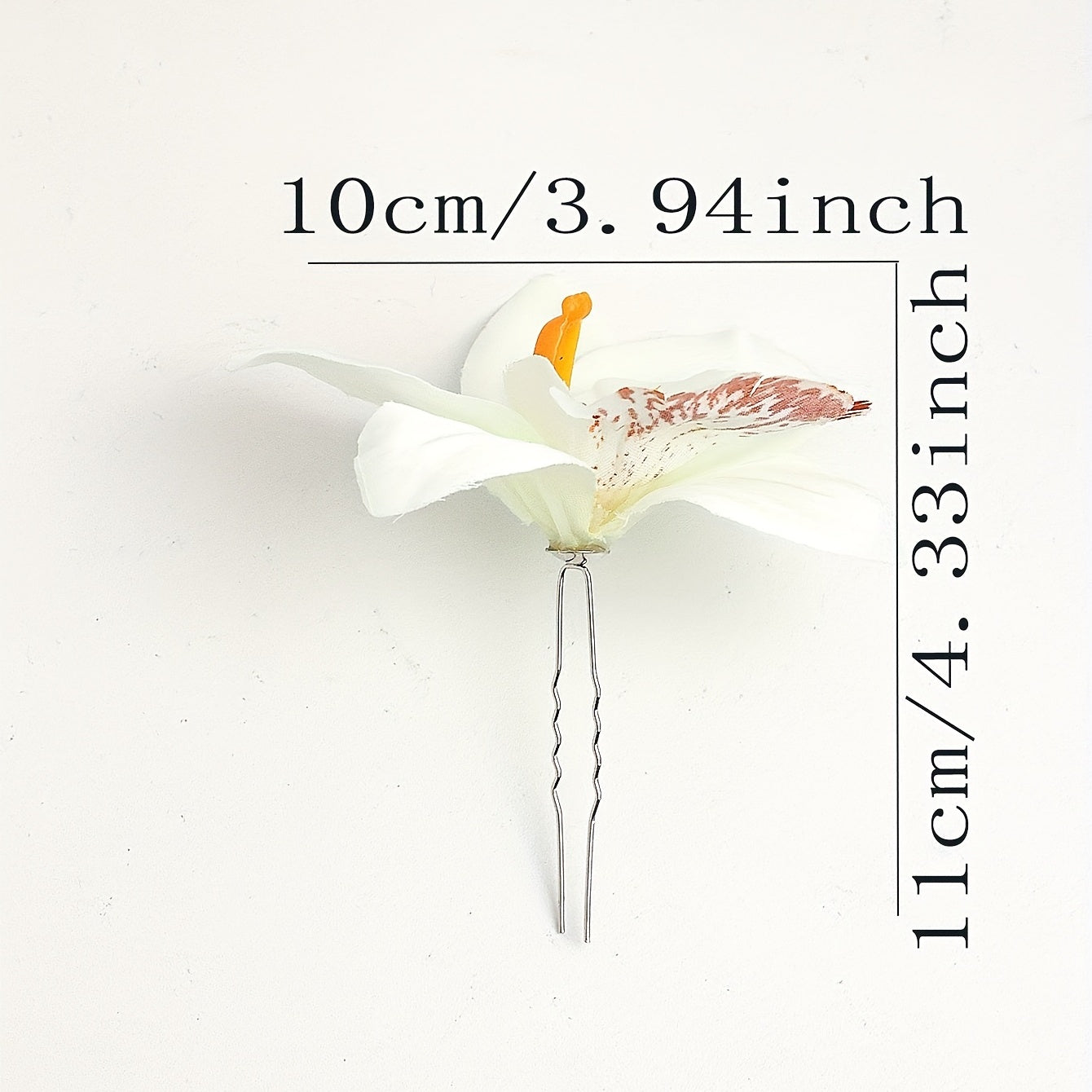 Boho Style Orchid Hair Pin for Chignon Bun