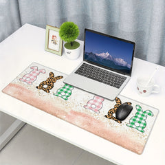 Rabbit Desk Mat Large Mouse Pad Keyboard Mouse Mat Non Slip Rubber Base