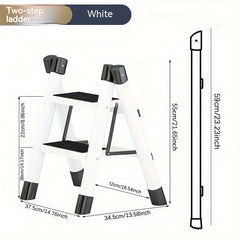 1pc Folding Telescopic Lightweight Two-step Ladder