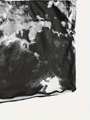 Tie Dye Pajama Set V Neck Cami & Shorts Sleepwear