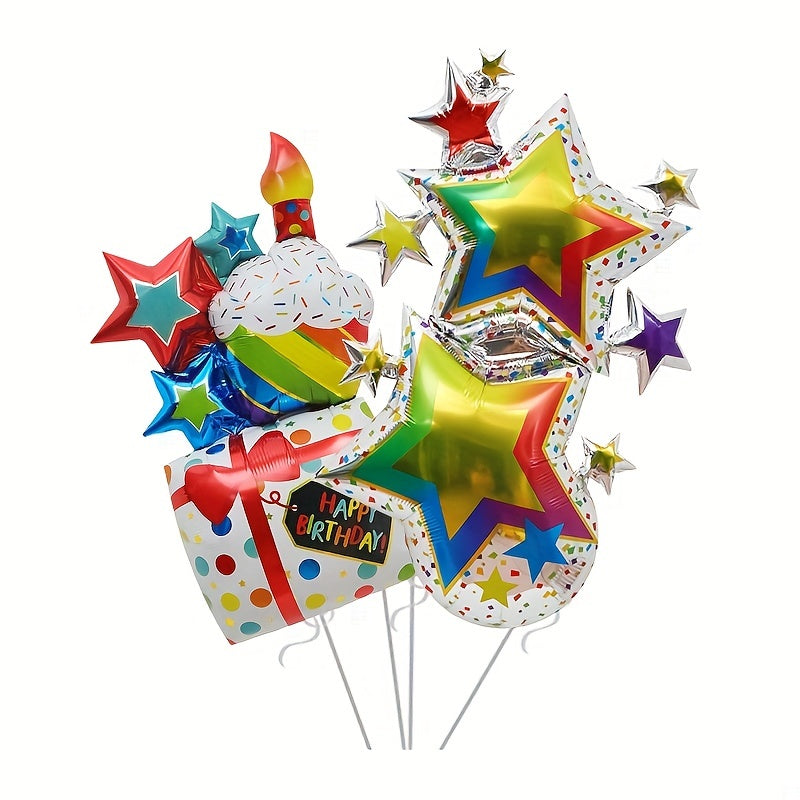 6 Cm 3D Starlight Aluminum Film Balloon Birthday Party Decoration