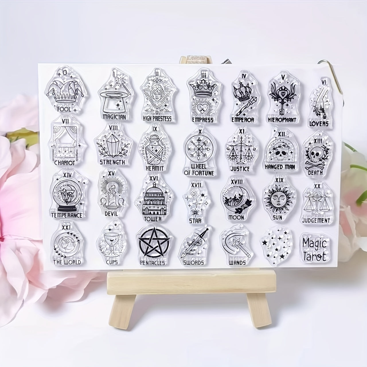 3pcs Art Pattern Transparent Stamps Abstract Art For Card Making