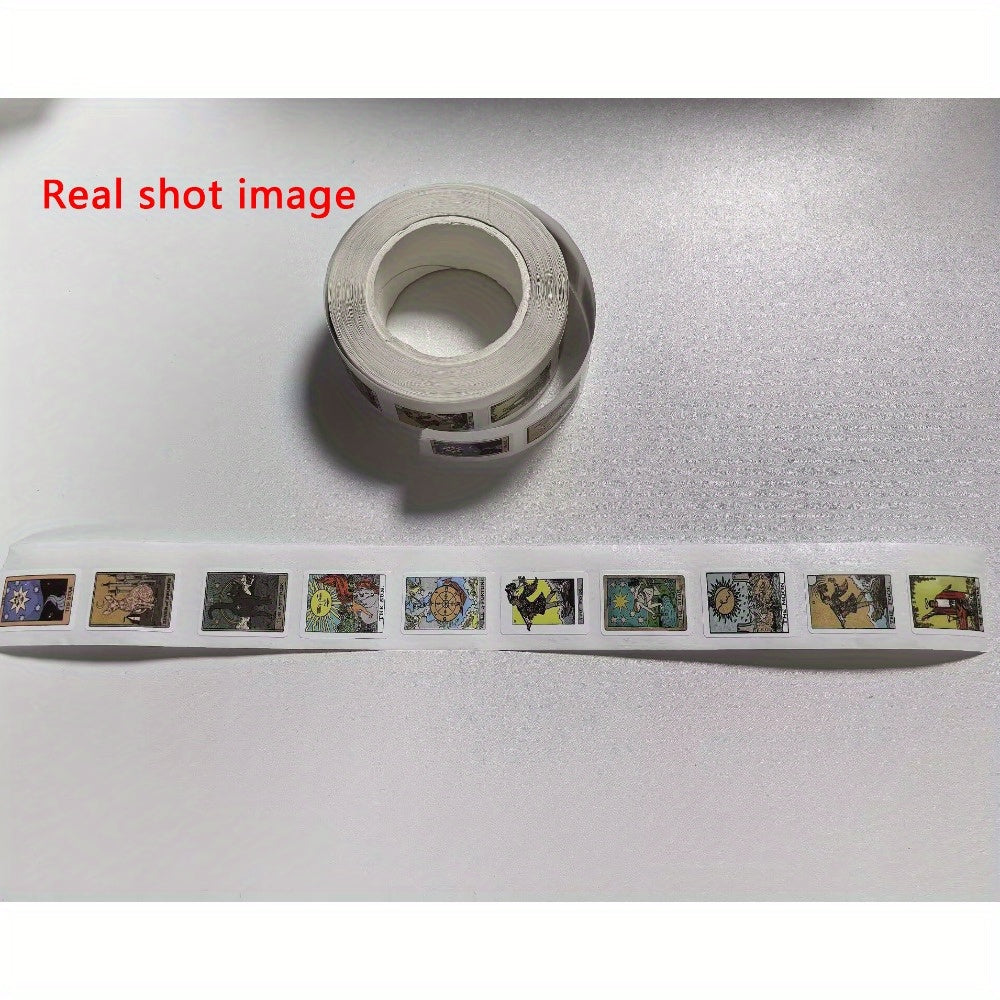 500 Reusable Tarot Stickers Roll - Unique Cartoon Decals